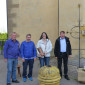 Erinnerungsfoto: Meinhard Mai, Bürgermeister Michael Hey, Pfarrerin Beate Hofmann-Landgraf, Kreisheimatpfleger Reinhold Albert