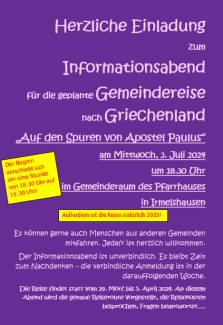 Gemeindereise Verschiebung