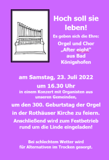 300 Jahre Orgel Rothausen