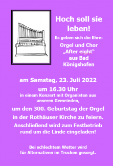 300 Jahre Orgel Rothausen