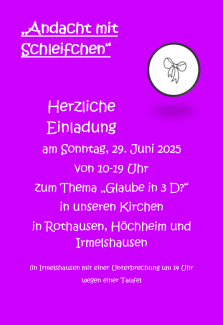 Andacht mit Schleifchen