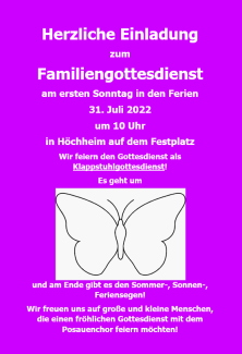 Familiengottesdienst 31.7.2022