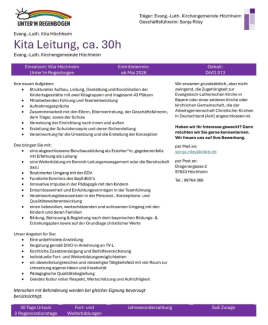 Kigaleitung Ausschreibung