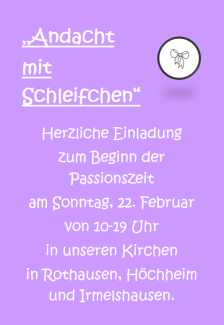 Andacht mit Schleifchen