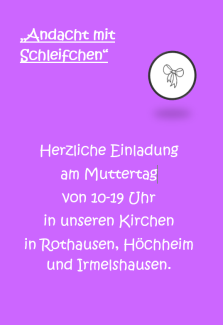 Andacht mit Schleifchen