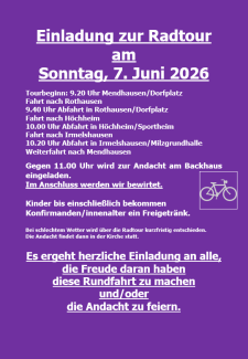 Radtour 2026