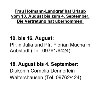 Urlaub 2026